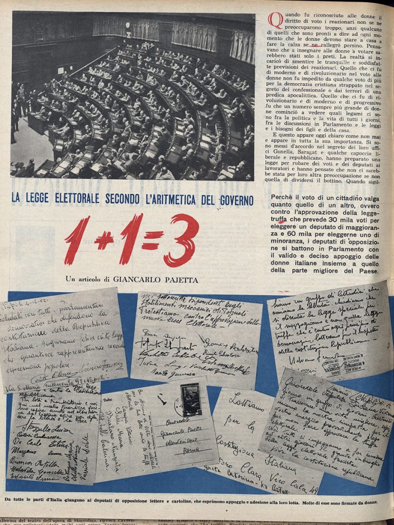Elezioni politiche 1953 Elette ed eletti