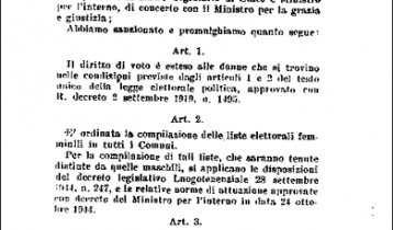 Il Decreto Bonomi