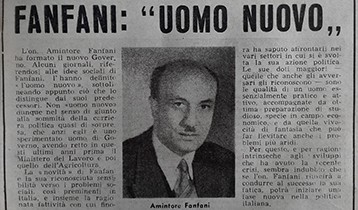 Fanfani ‘uomo nuovo’