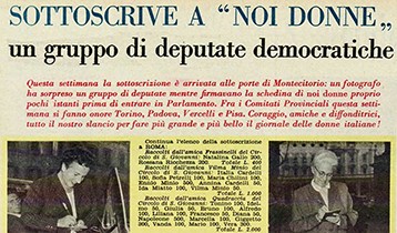 Sottoscrive a Noi Donne un gruppo di deputate