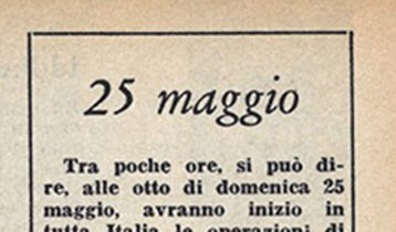 25 maggio