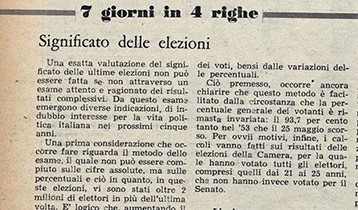 7 giorni in 4 righe