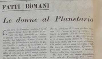 Le donne al Planetario