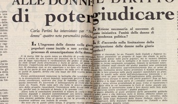 Alle donne il diritto di poter giudicare