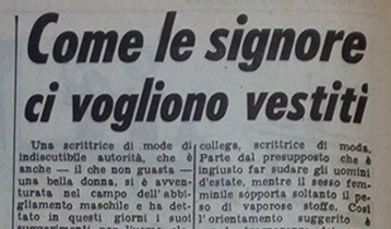 Come le signore ci vogliono vestiti