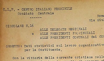 Dati statistici sul lavoro organizzativo e di propaganda per la Costituente