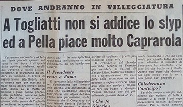 Dove andranno in villeggiatura