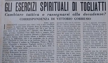 Gli esercizi spirituali di Togliatti