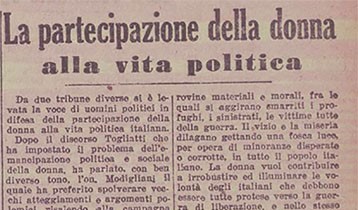 La partecipazione della donna alla vita politica