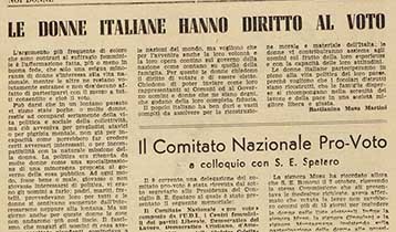 Le donne italiane hanno diritto al voto