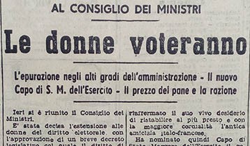Le donne voteranno