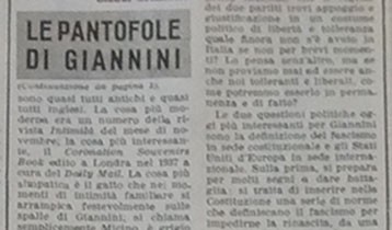 Le pantofole di Giannini