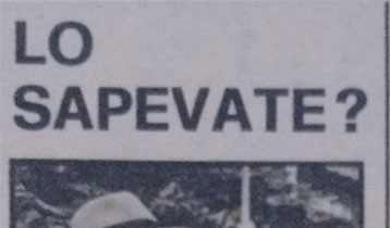 Lo sapevate