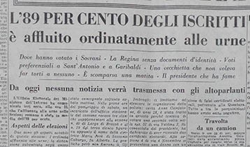 L’89 per cento degli iscritti è affluito ordinatamente alle urne
