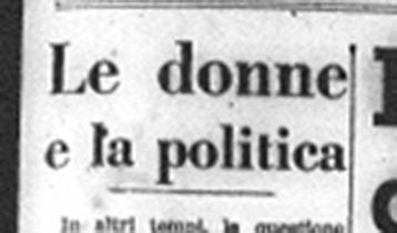 Le donne e la politica