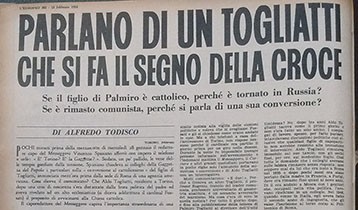 Parlano di un Togliatti che si fa il segno della croce