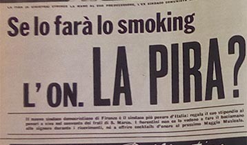 Se lo farà lo smoking l’on. La Pira
