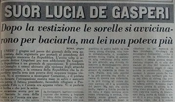 Suor Lucia De Gasperi