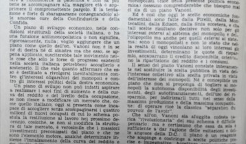 Il piano Vanoni. Occorre una scelta