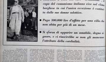 Le vacanze di Togliatti. Si veste da alpinista per accarezzare un gatto