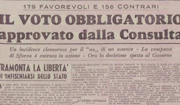 Il voto obbligatorio approvato dalla Consulta