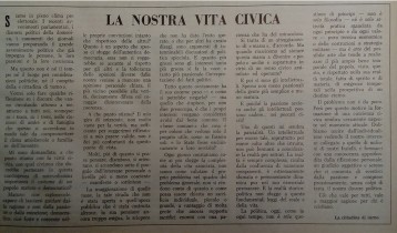 La nostra vita civica